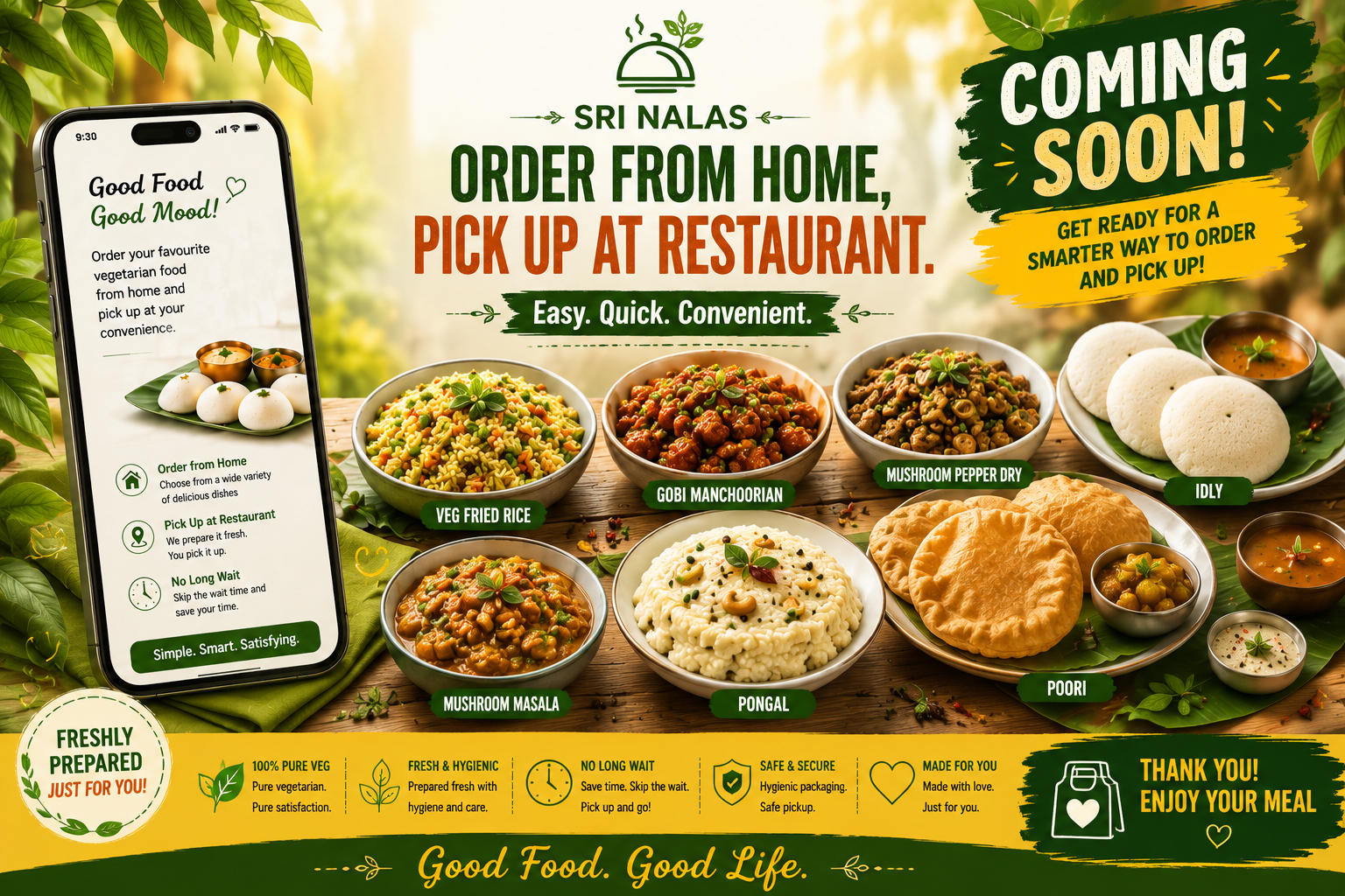 Sri Nalas vegetarian dishes