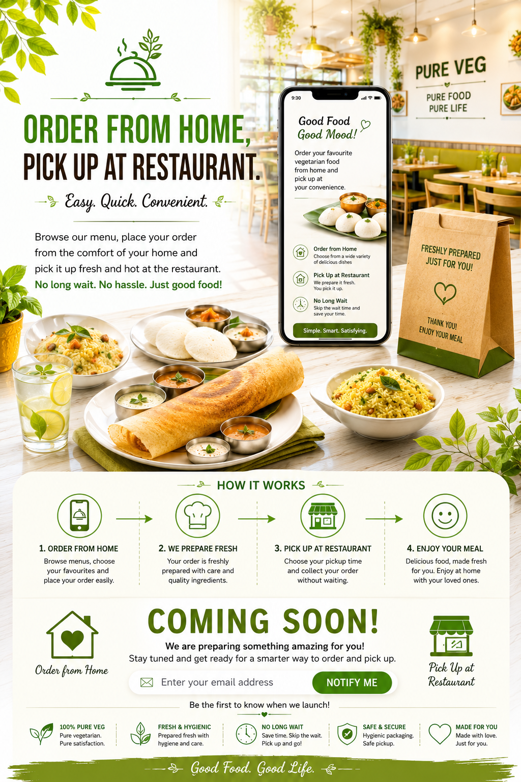 Sri Nalas vegetarian restaurant and mobile ordering concept